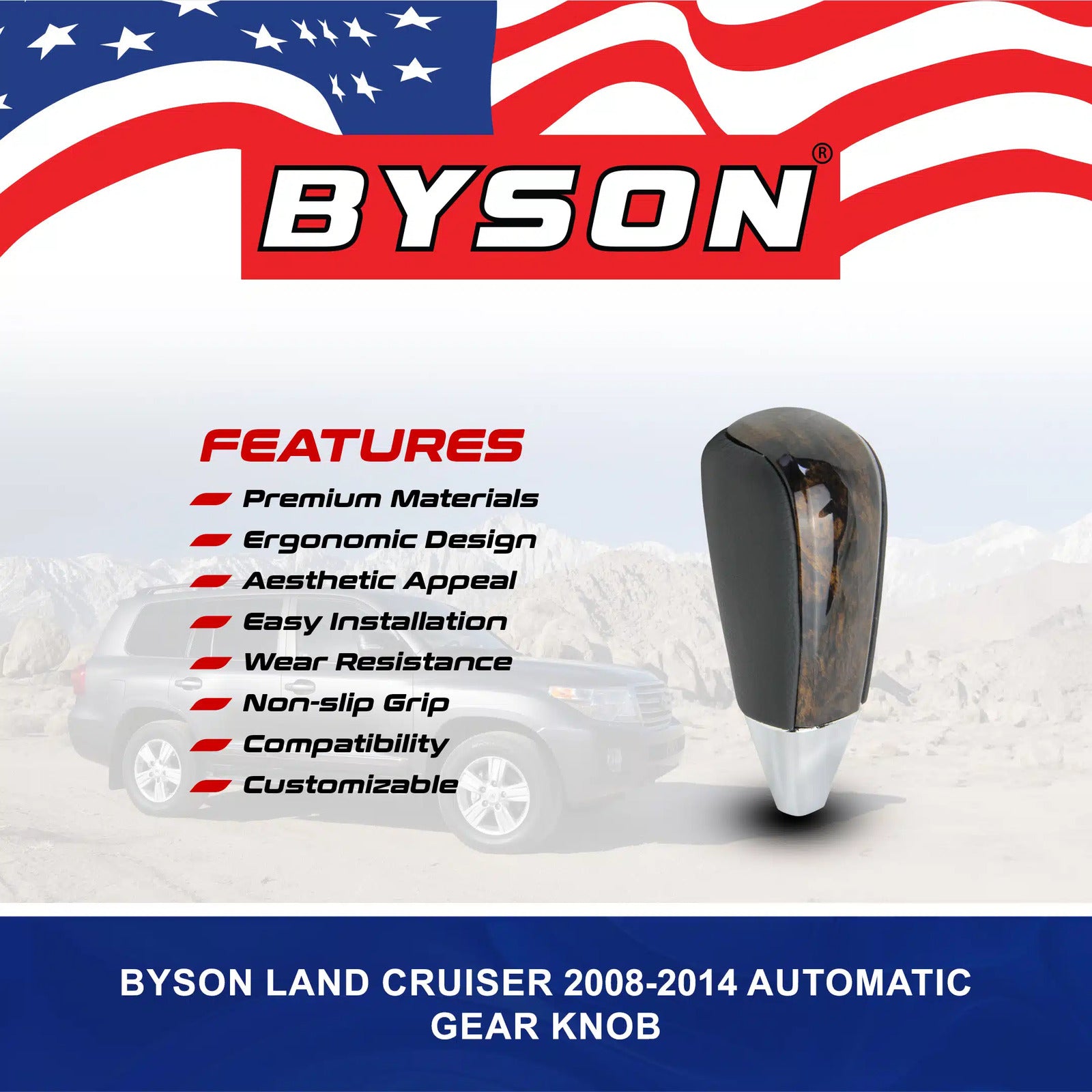 BYSON LAND CRUISER 2008-2014 AUTOMATIC GEAR KNOB - Image 4