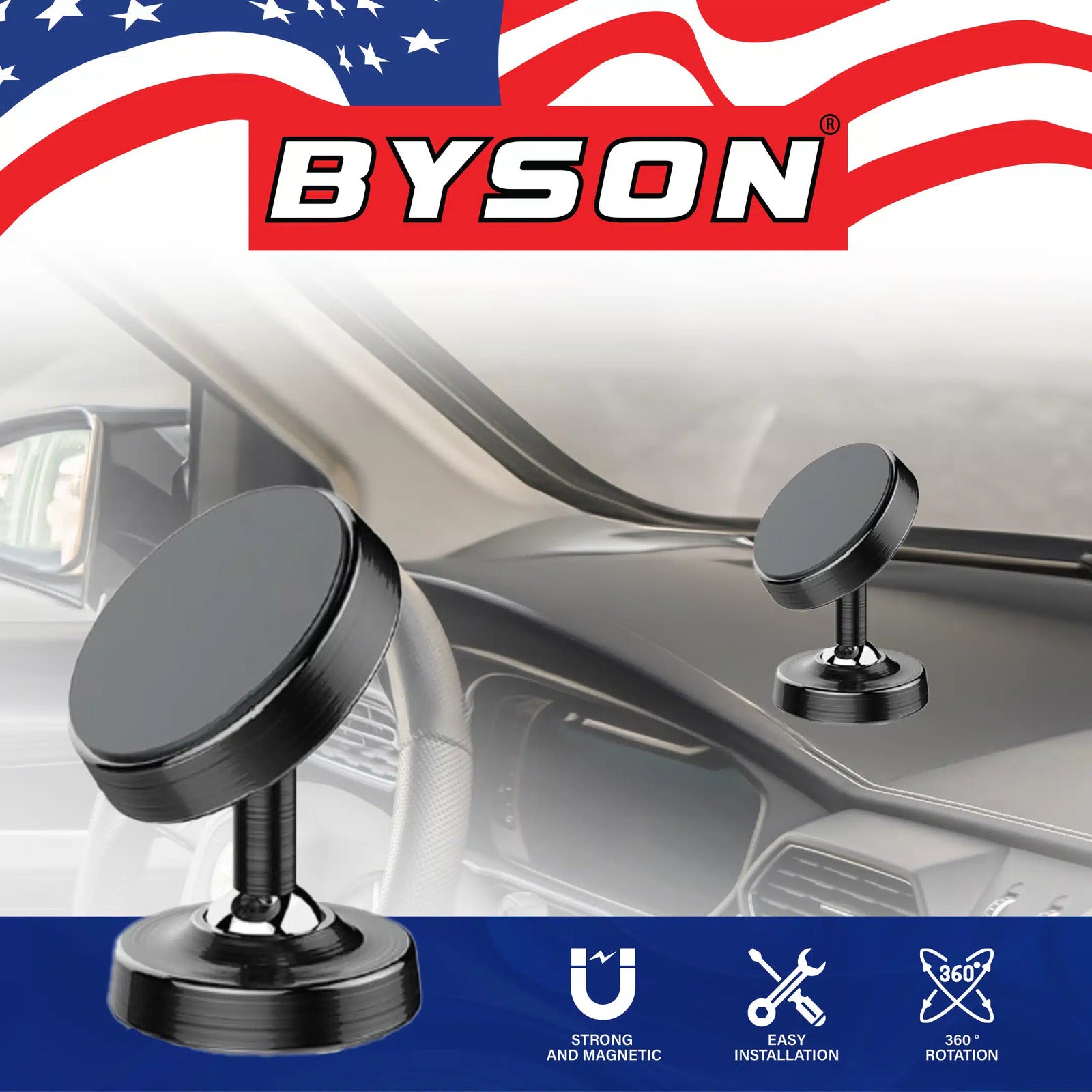 BYSON MAGNETIC MOUNT HOLDER (ROUND TYPE) - Image 5
