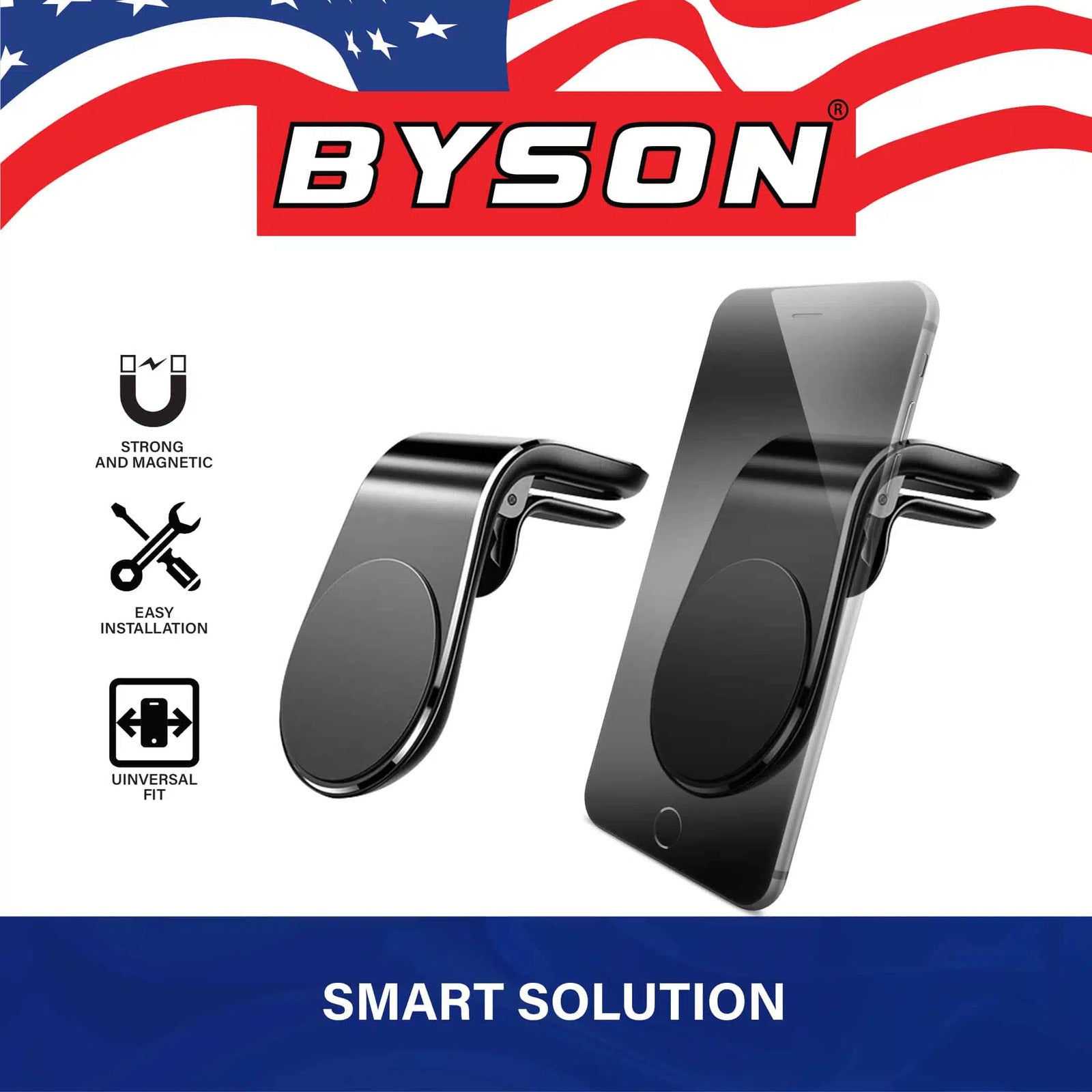 BYSON MAGNETIC MOUNT CAR HOLDER (CLAMP TYPE) - Image 2