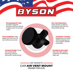 BYSON MAGNETIC MOUNT CAR HOLDER (ROUND TYPE CLIP) - Image 4