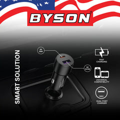 BYSON DUAL QC 3.0 CAR CHARGER 47.5W - Image 3