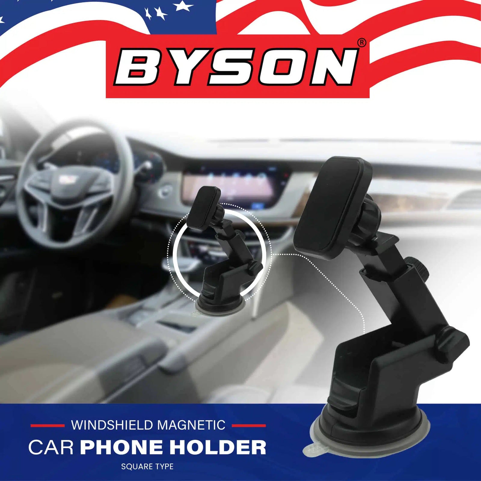 BYSON BRACKET HOLDER MAGNETIC (SQUARE TYPE) - Image 2