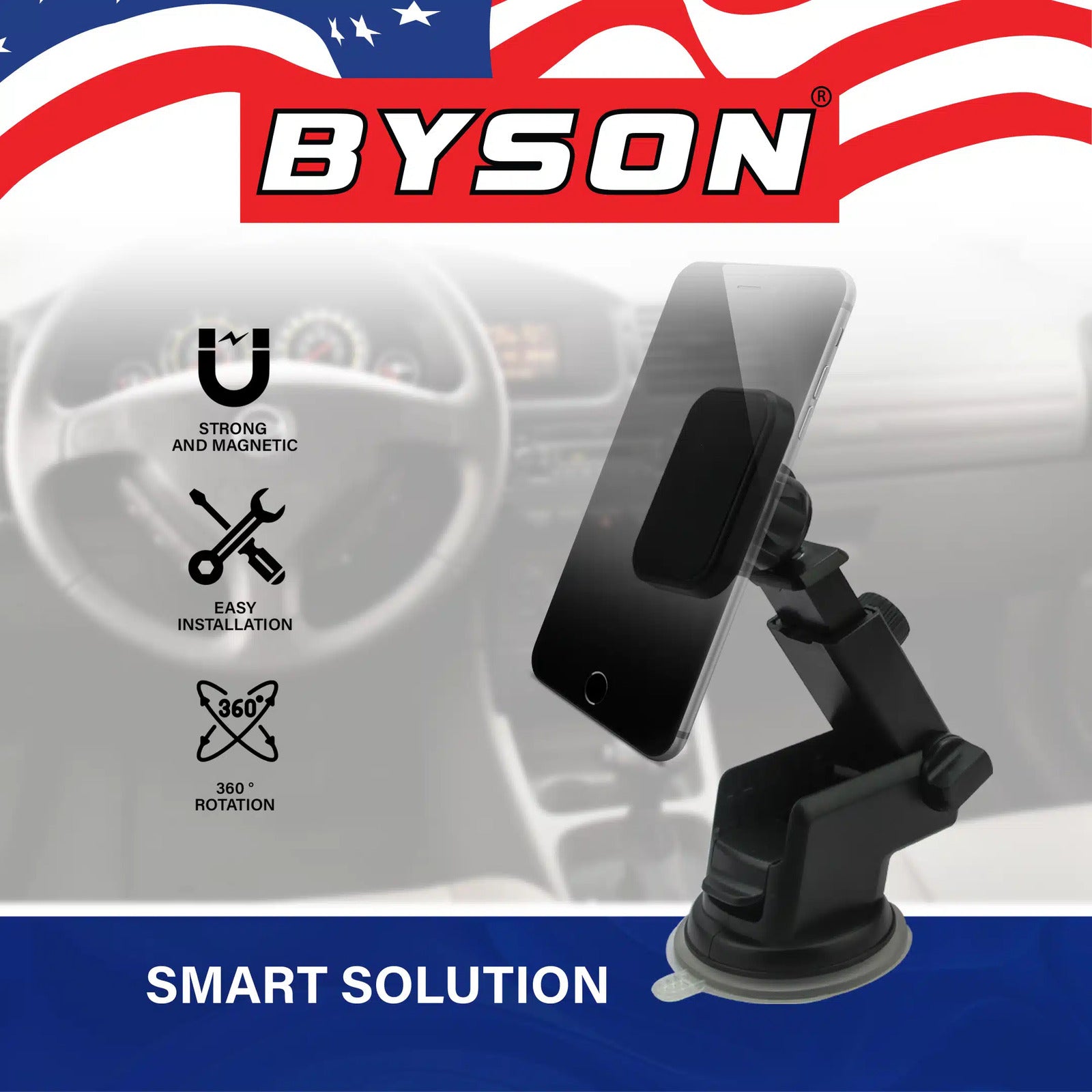 BYSON BRACKET HOLDER MAGNETIC (SQUARE TYPE) - Image 3