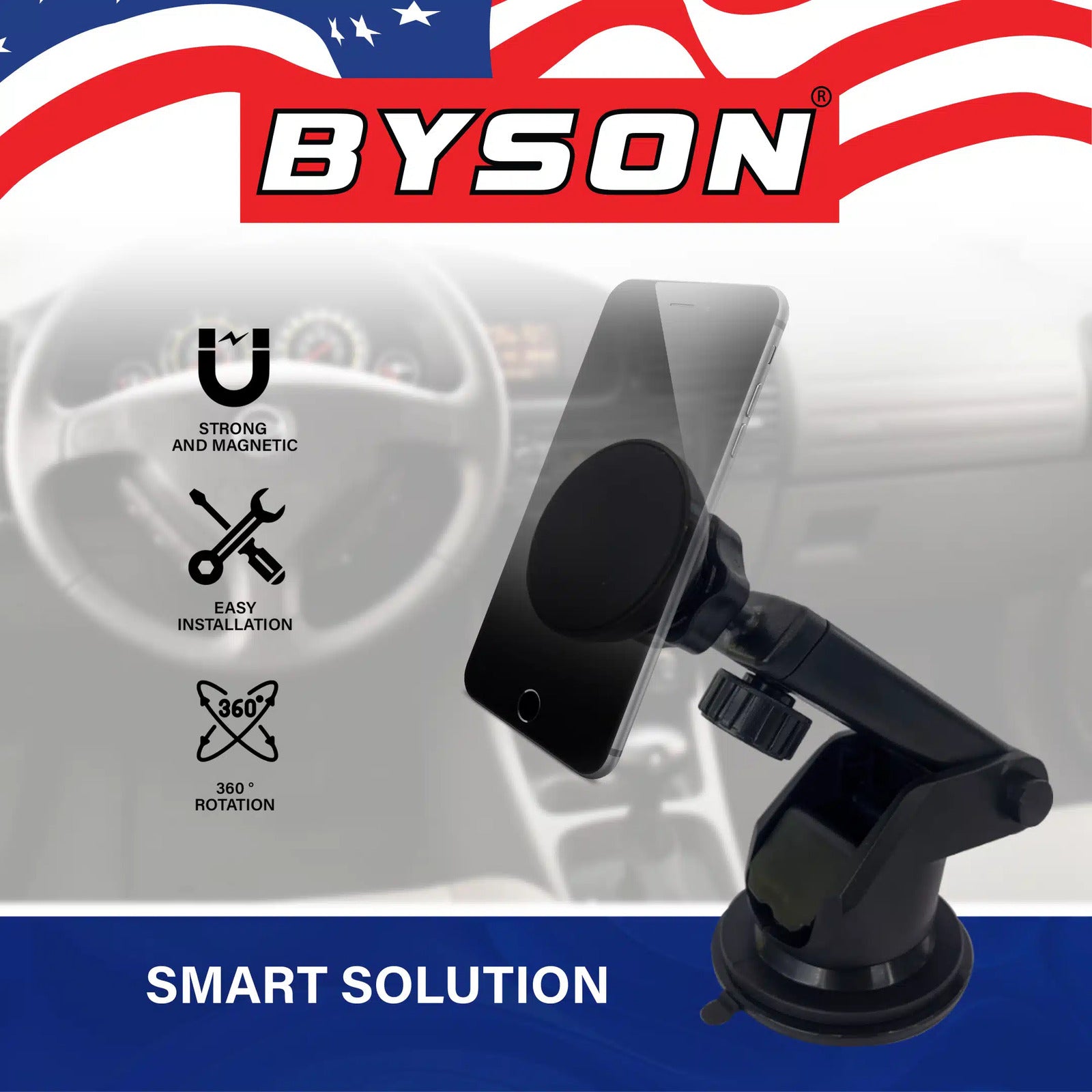 BYSON BRACKET HOLDER MAGNETIC (ROUND TYPE) - Image 3