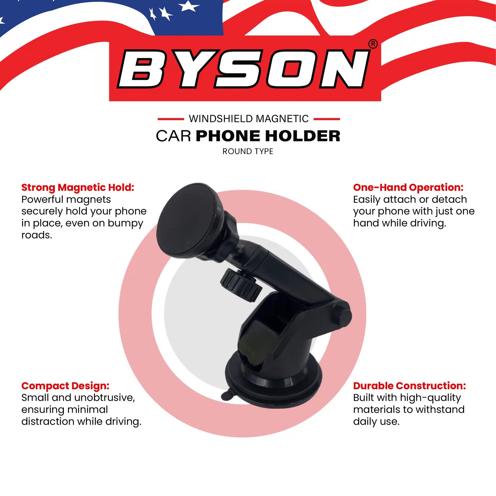 BYSON BRACKET HOLDER MAGNETIC (ROUND TYPE) - Image 4