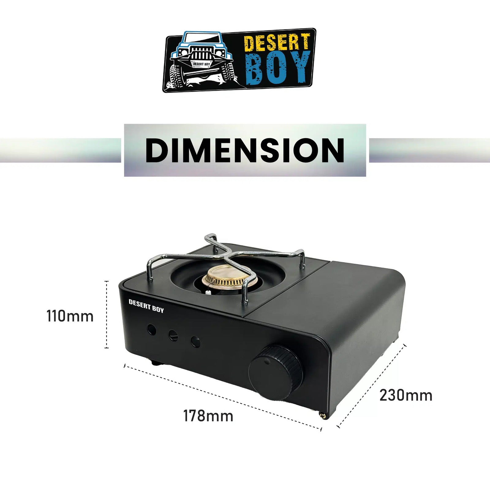 DESERT BOY Camping Stove Black - Image 5