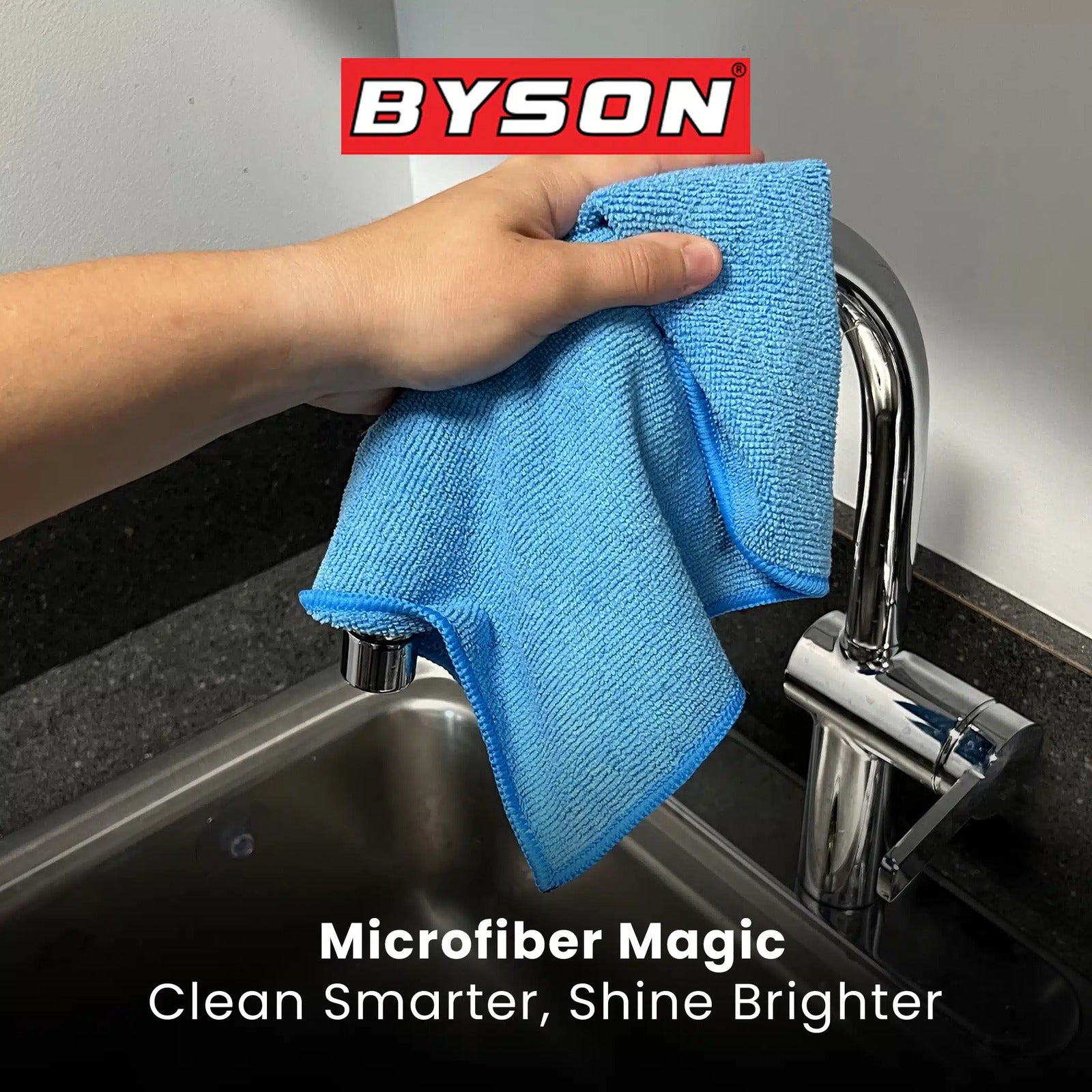 BYSON 100PK 220GSM 30*40CM MICROFIBER CLOTH - Image 6