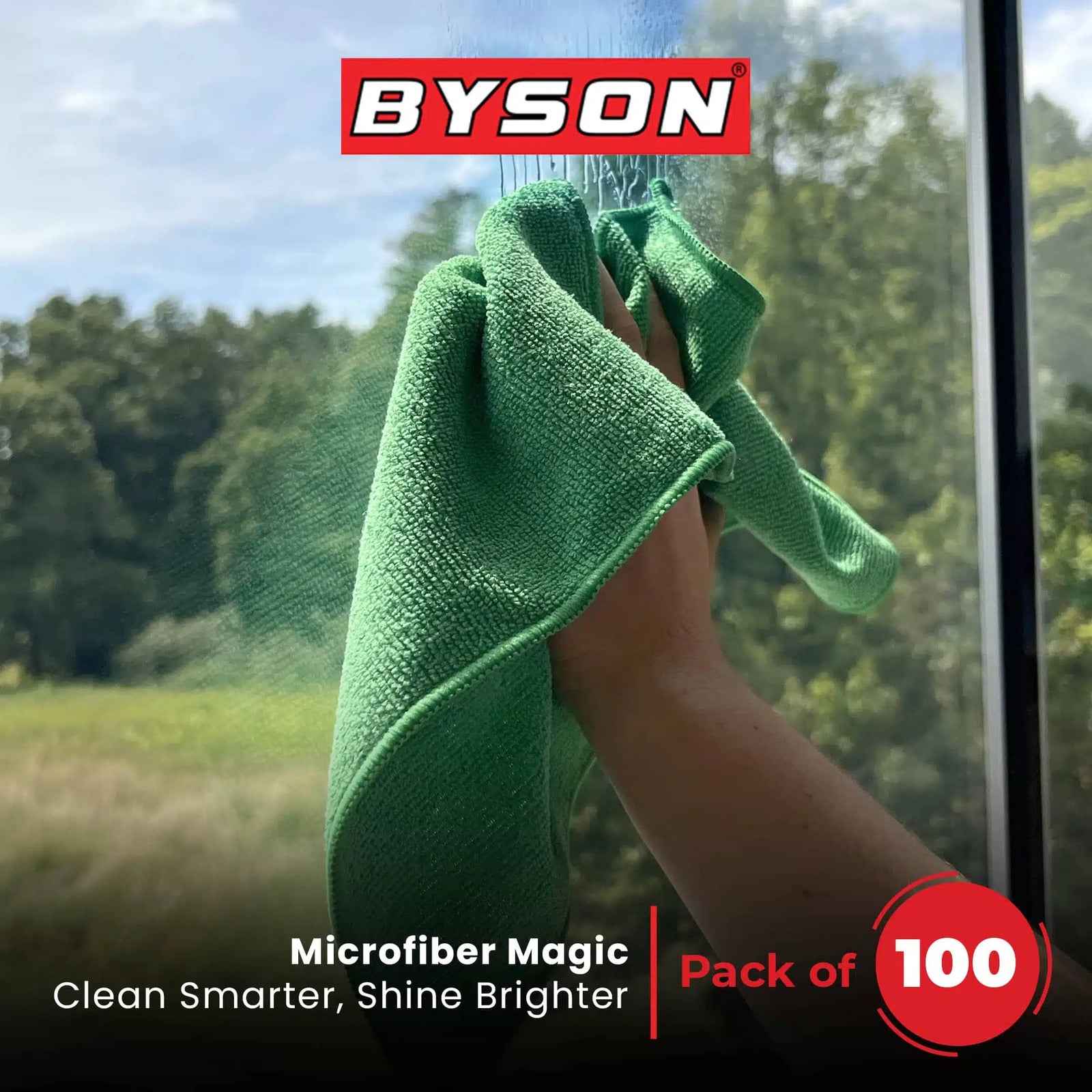 BYSON 100PK 220GSM 30*40CM MICROFIBER CLOTH - Image 2