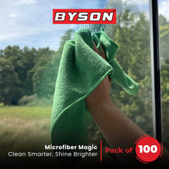 BYSON 100PK 220GSM 30*40CM MICROFIBER CLOTH - Image 2