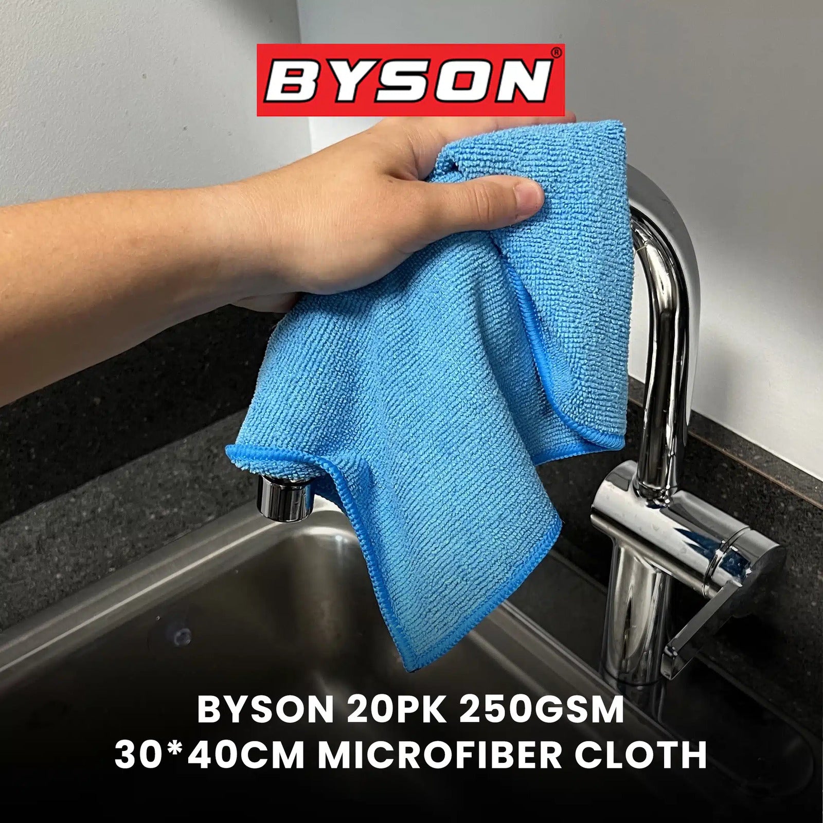 BYSON 20PK 250GSM 30*40CM MICROFIBER CLOTH - Image 4