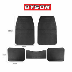 BYSON BLACK PVC CAR MAT 5 PIECES SET - Image 2