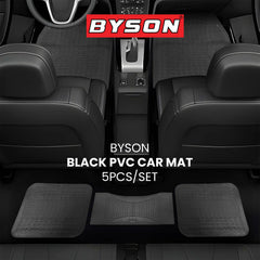 BYSON BLACK PVC CAR MAT 5 PIECES SET - Image 3