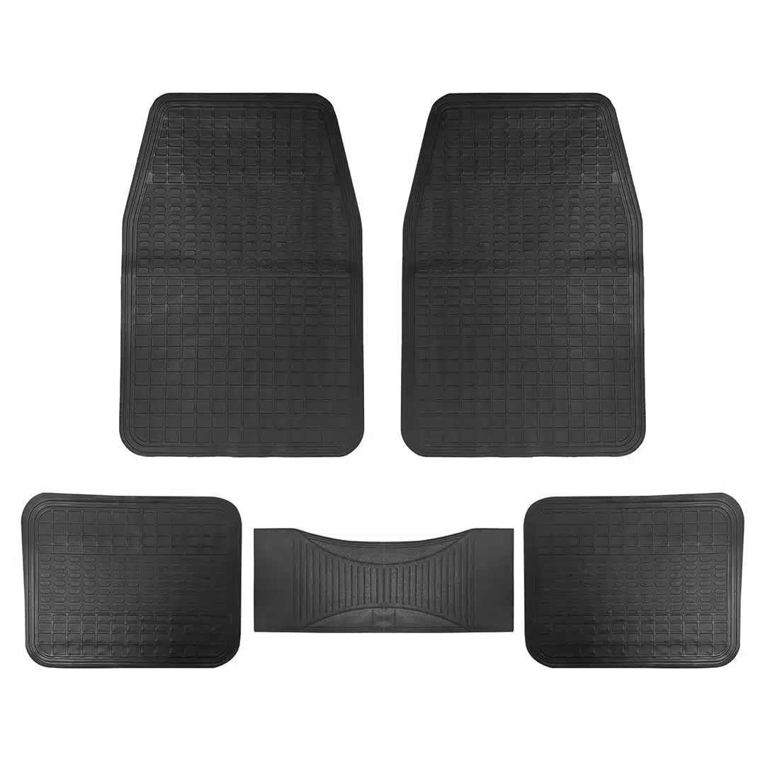 BYSON BLACK PVC CAR MAT 5 PIECES SET