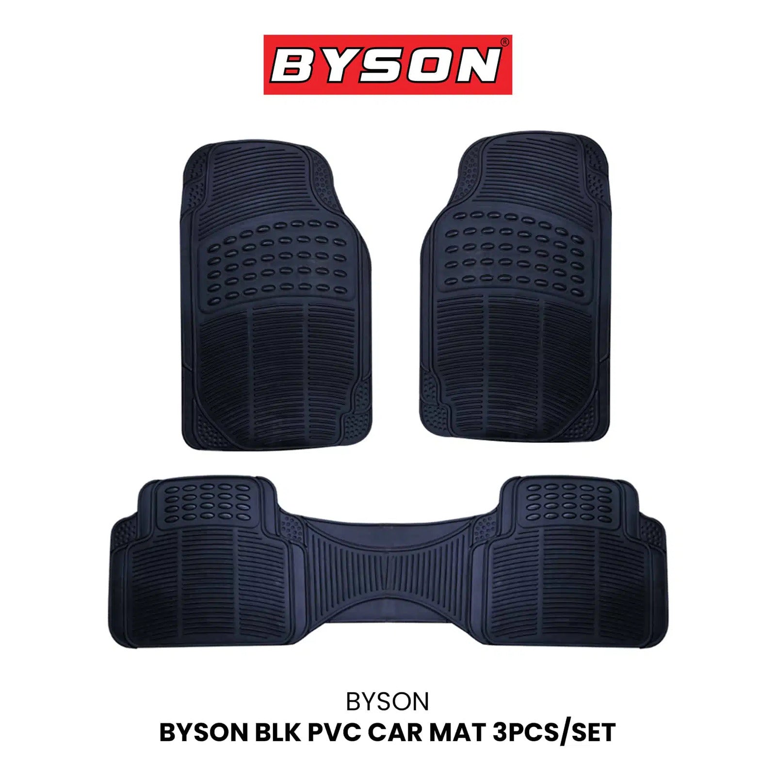 BYSON PVC CAR MAT 3 PIECES SET