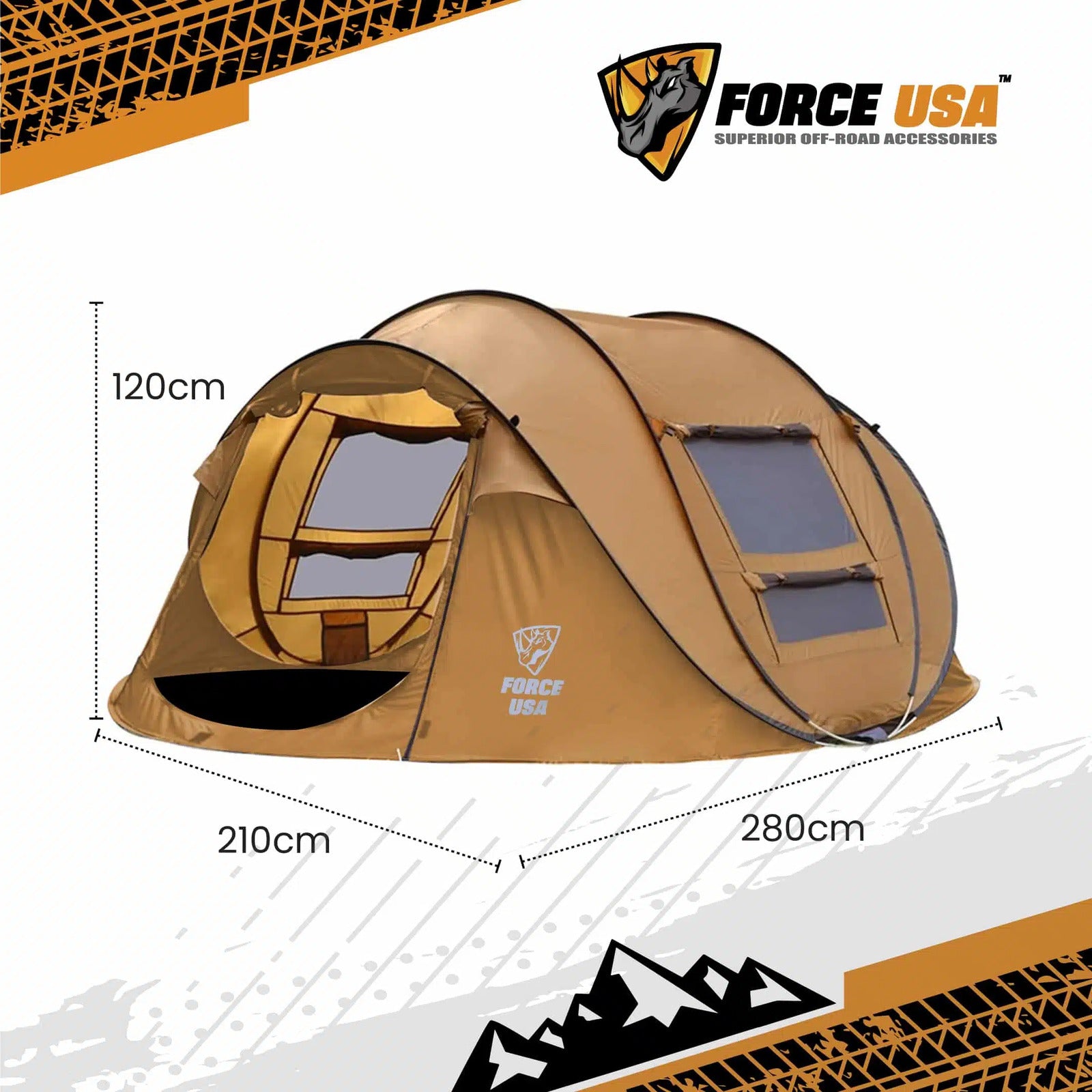 FORCE USA POP-UP TENT FOR OUTDOOR ADVENTURES. - Image 2