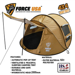 FORCE USA POP-UP TENT FOR OUTDOOR ADVENTURES. - Image 4
