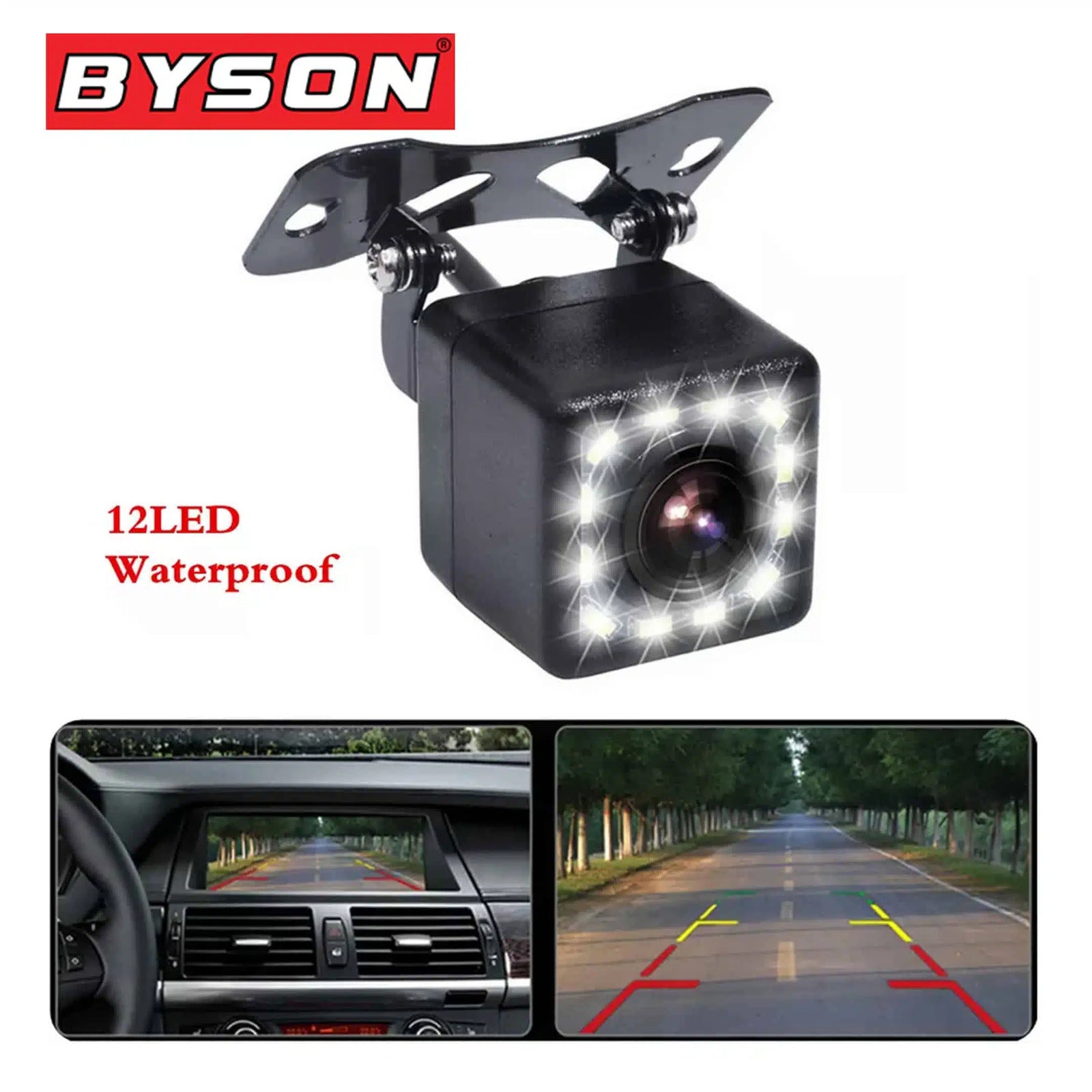 BYSON REAR CAMERA SQUARE WITH LED LIGHTS (CVBS) - Image 2