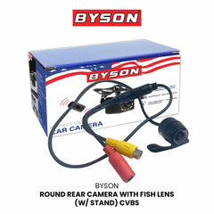 BYSON ROUND REAR CAMERA WITH FISH LENS WITH STAND (CVBS)