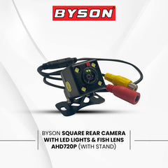 BYSON SQUARE REAR CAMERA WITH LED LIGHTS & FISH LENS (WITH STAND) AHD720P - Image 2