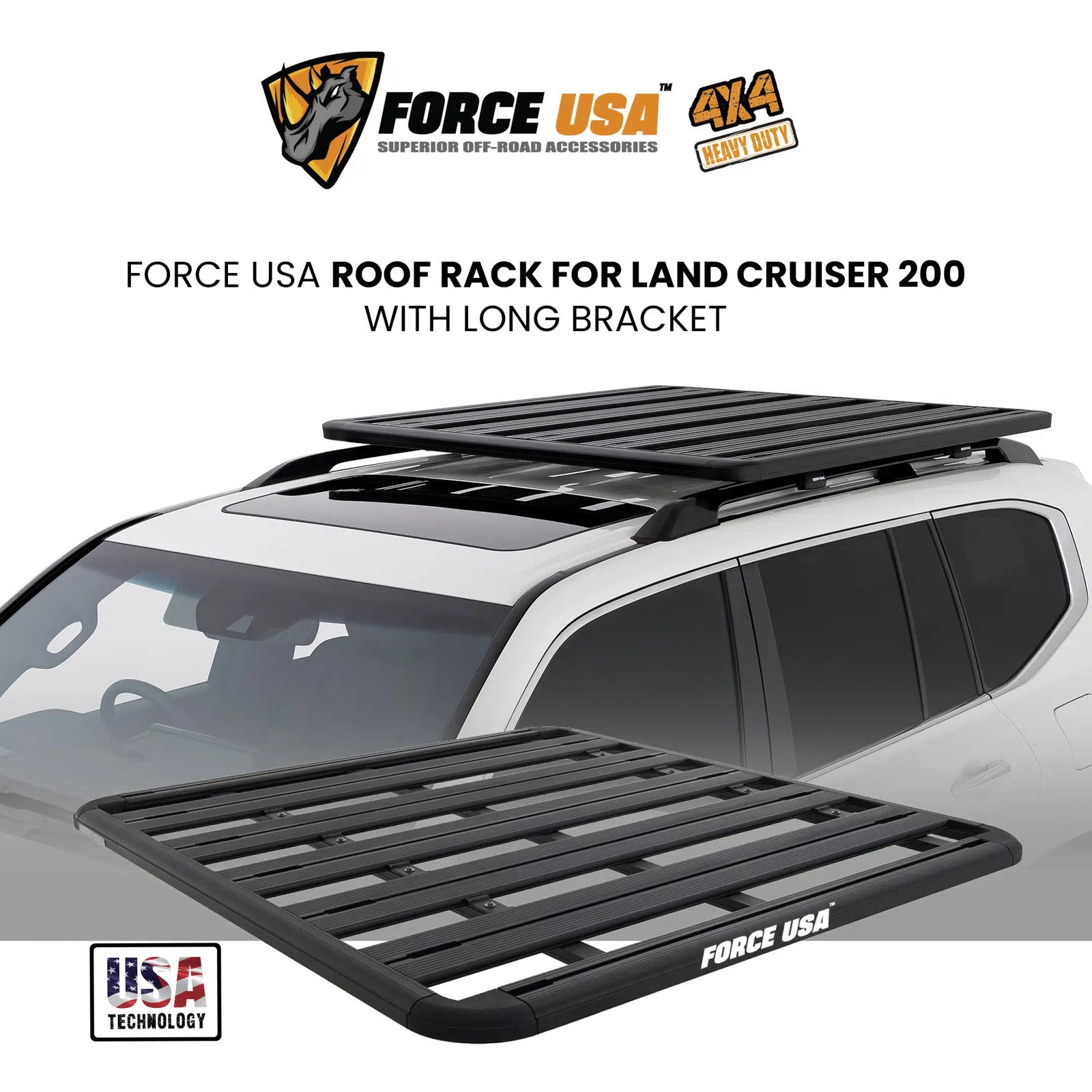 FORCE USA ROOF RACK LAND CRUISER 200 WITH LONG BRACKET - Image 3
