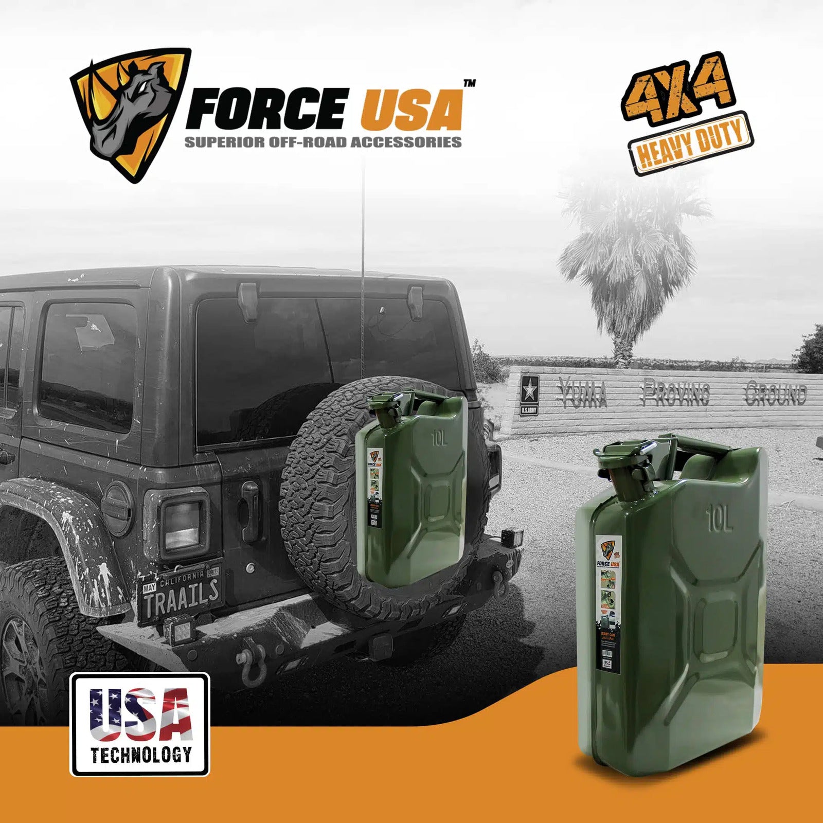 FORCE USA STEEL JERRY CAN- 5-Liter - Image 2