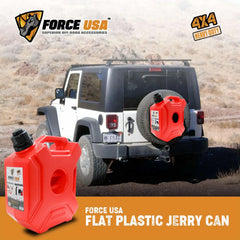 FORCE USA FLAT PLASTIC JERRY CAN- 5-Liter - Image 2