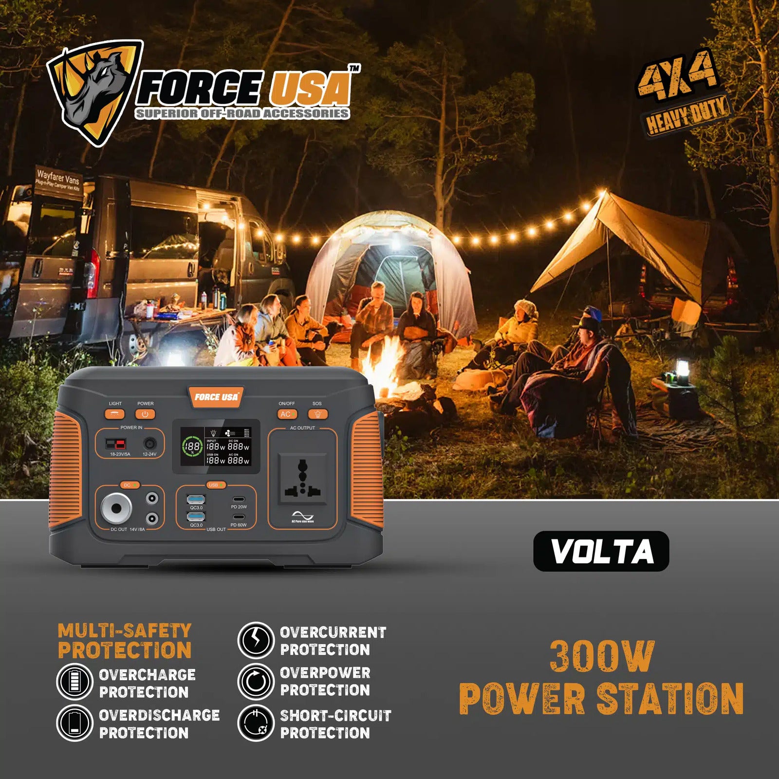 FORCE USA PORTABLE POWER STATION 300W - Image 5