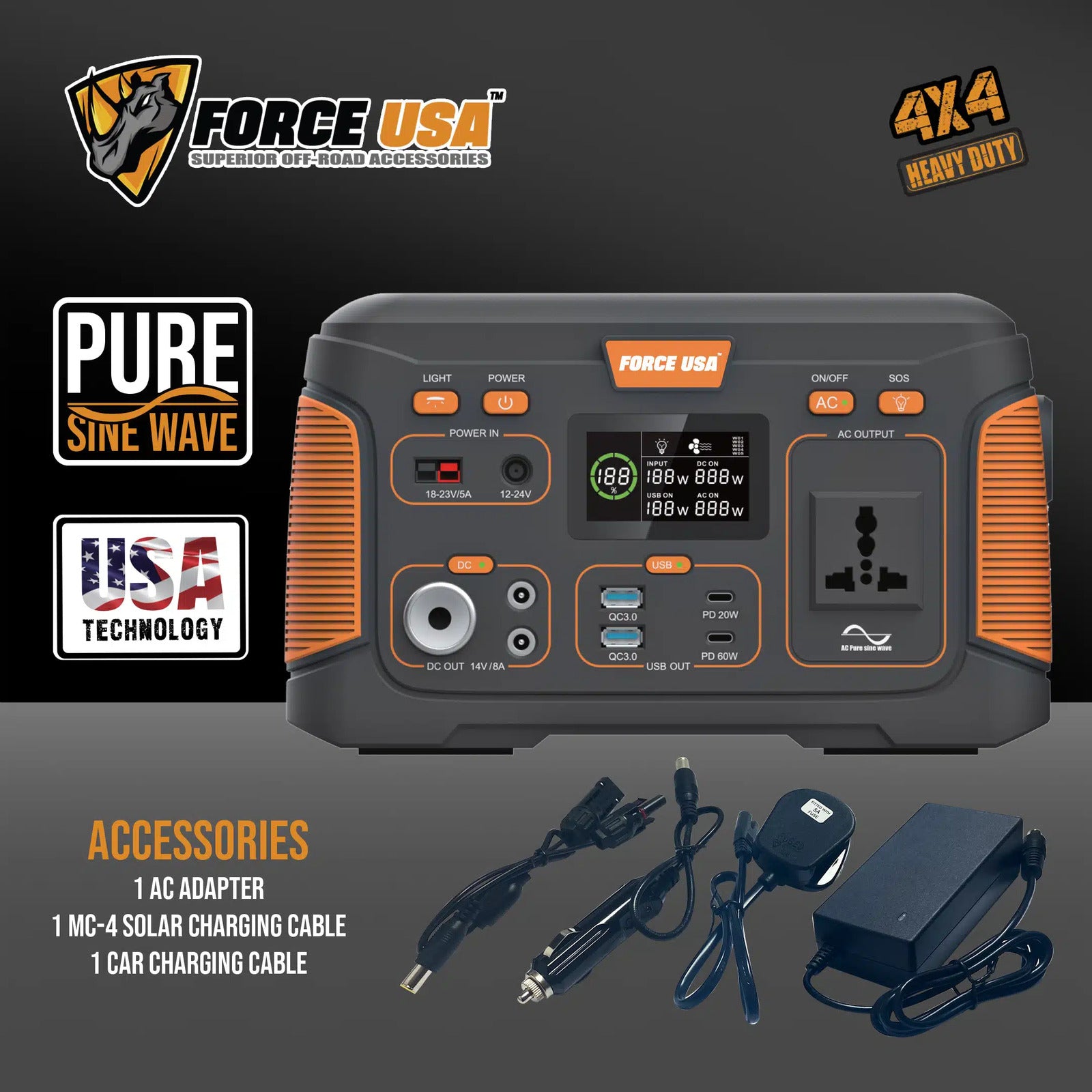 FORCE USA PORTABLE POWER STATION 300W - Image 6
