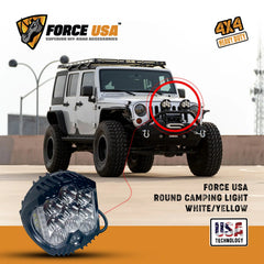 FORCE USA ROUND CAMPING LIGHT WHITE/YELLOW - Image 3