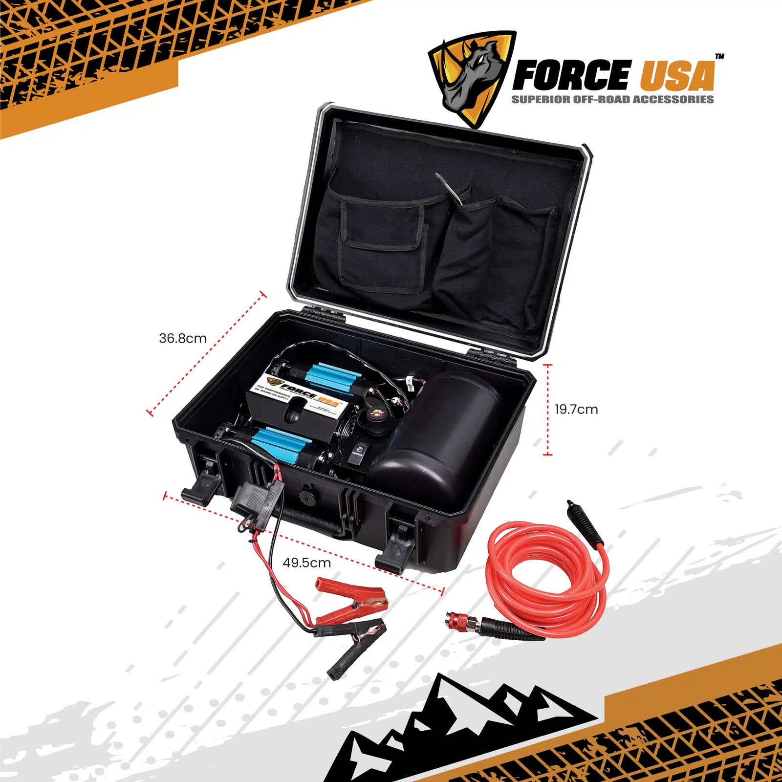 Force USA Powerful Air Compressor with Built-In Air Tank - Image 6