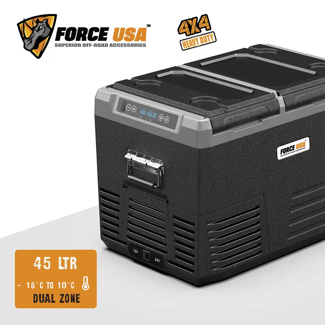 FORCE USA Portable Dual Zone Fridge 45L: Battery Protection - Image 4