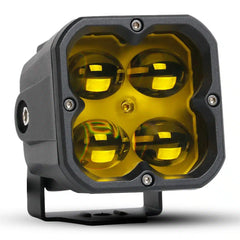 FORCE USA 3 IN COMPACT CUBE DRIVING LUMA LIGHT FOG - YELLOW