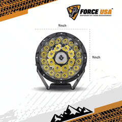 FORCE USA CYCLON 9" HEAVY DUTY LED LIGHT SPOT � WHI - Image 2