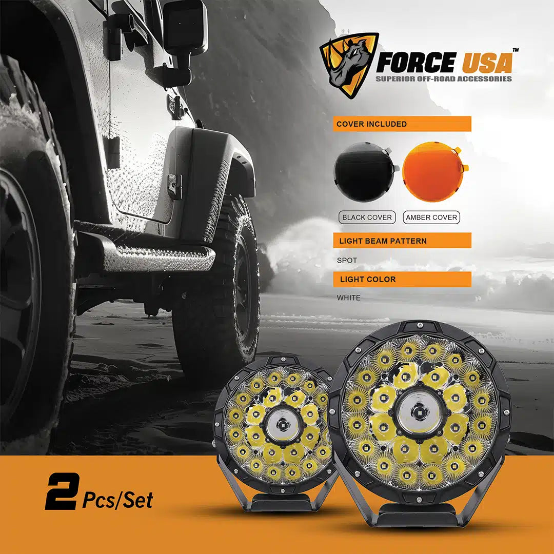 FORCE USA CYCLON 9" HEAVY DUTY LED LIGHT SPOT � WHI - Image 4