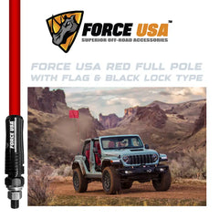FORCE USA RED FULL POLE WITH FLAG & BLACK LOCK TYPE - Image 3