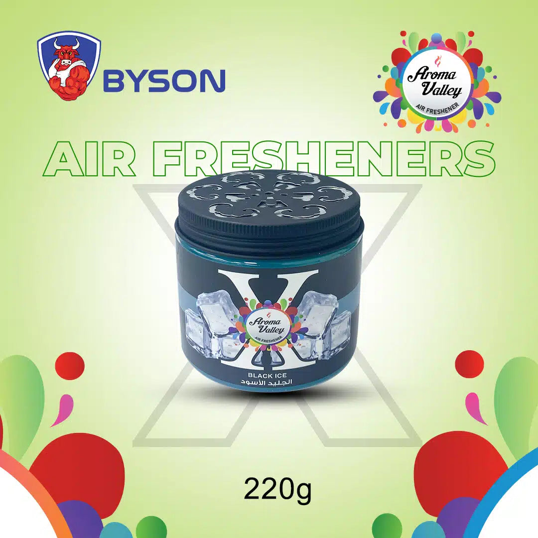 BYSON X GEL AIR FRESHENER-BLACK ICE-LONG-LASTING FRESHNESS FOR EVERY SPACE! - Image 3