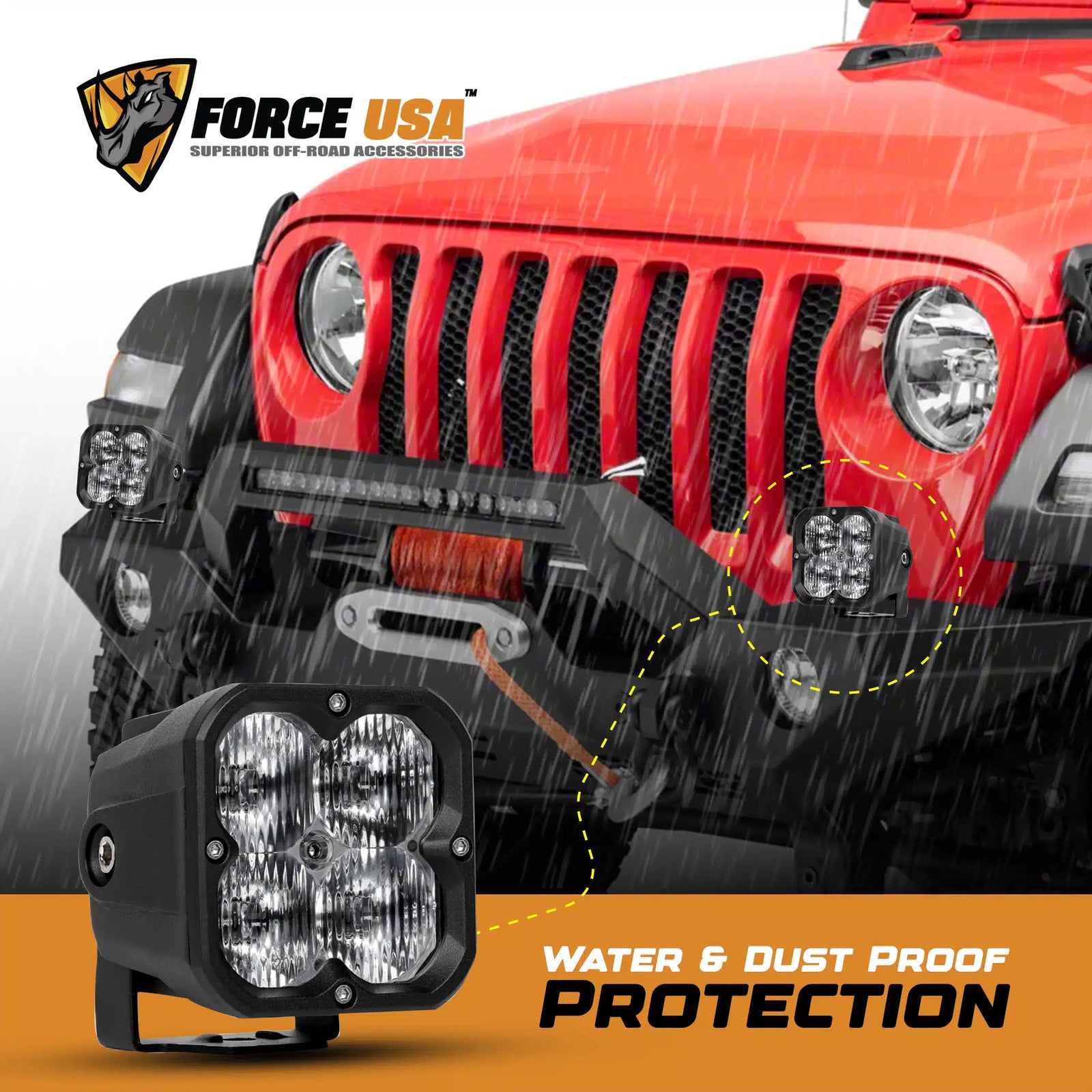 FORCE USA 3 IN COMPACT CUBE DRIVING LUMA LIGHT-WHITE - Image 5
