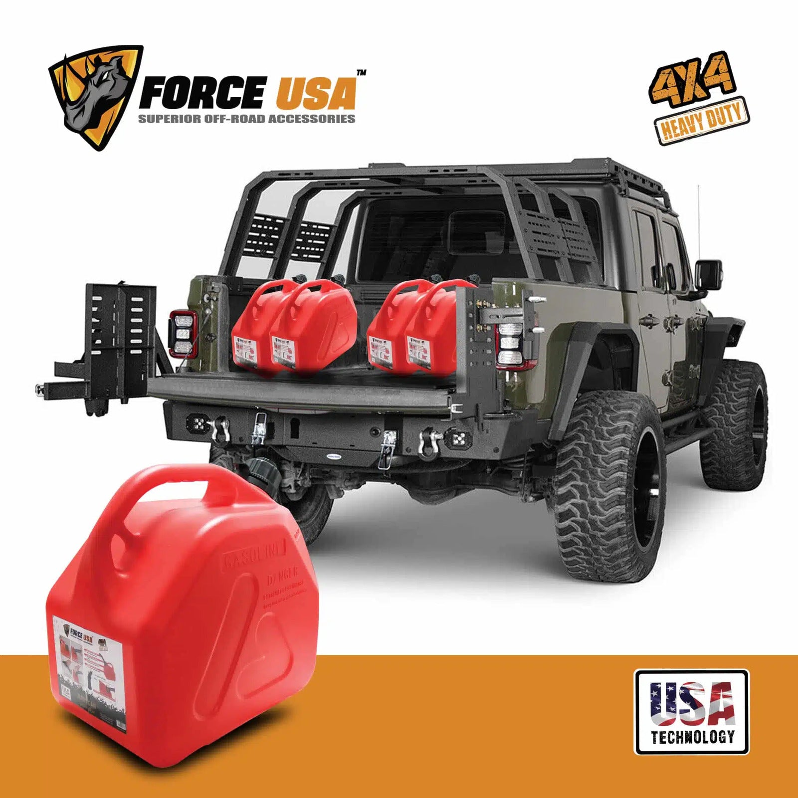 FORCE USA PLASTIC JERRY CAN - 10-Liter - Image 2