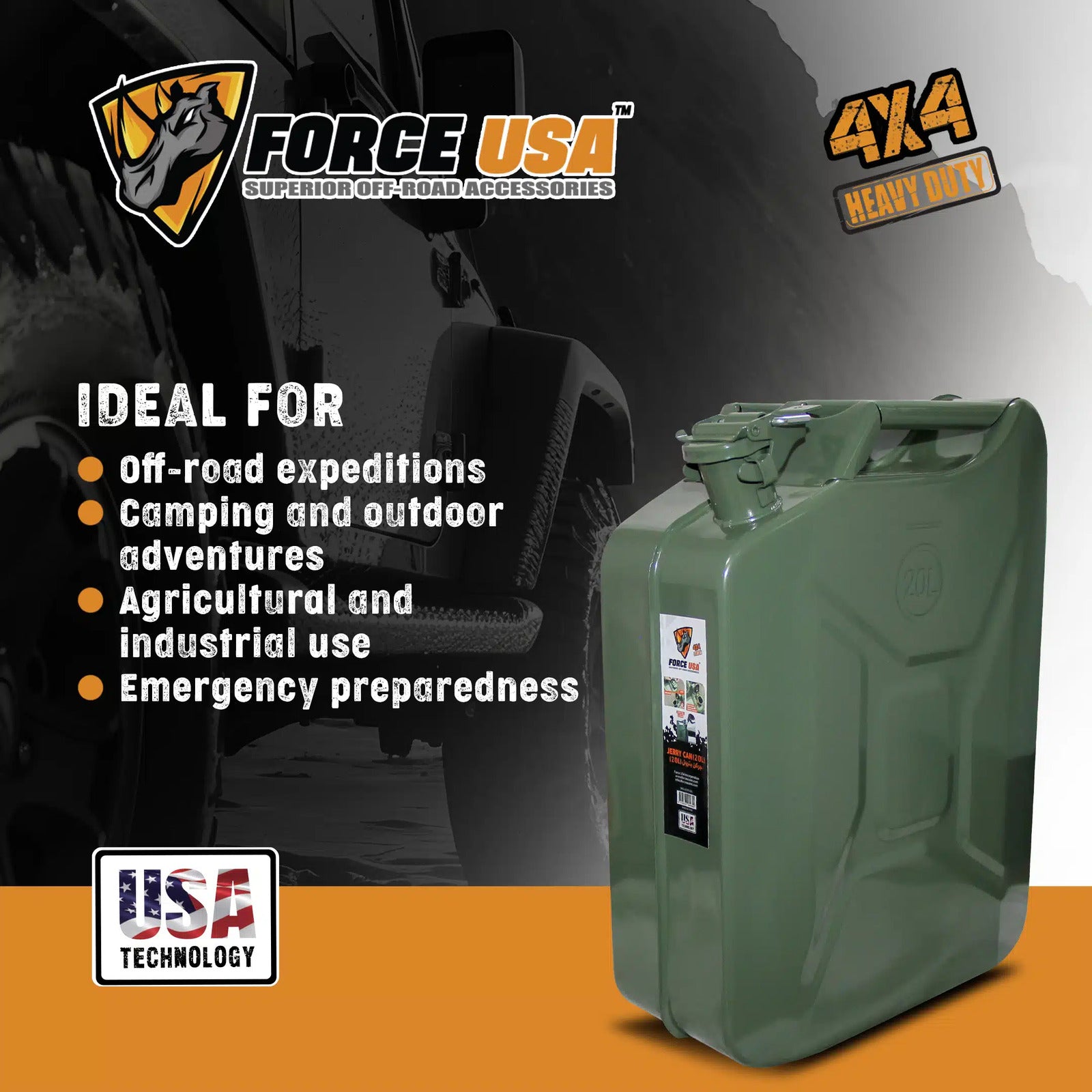FORCE USA STEEL JERRY CAN � - Image 5