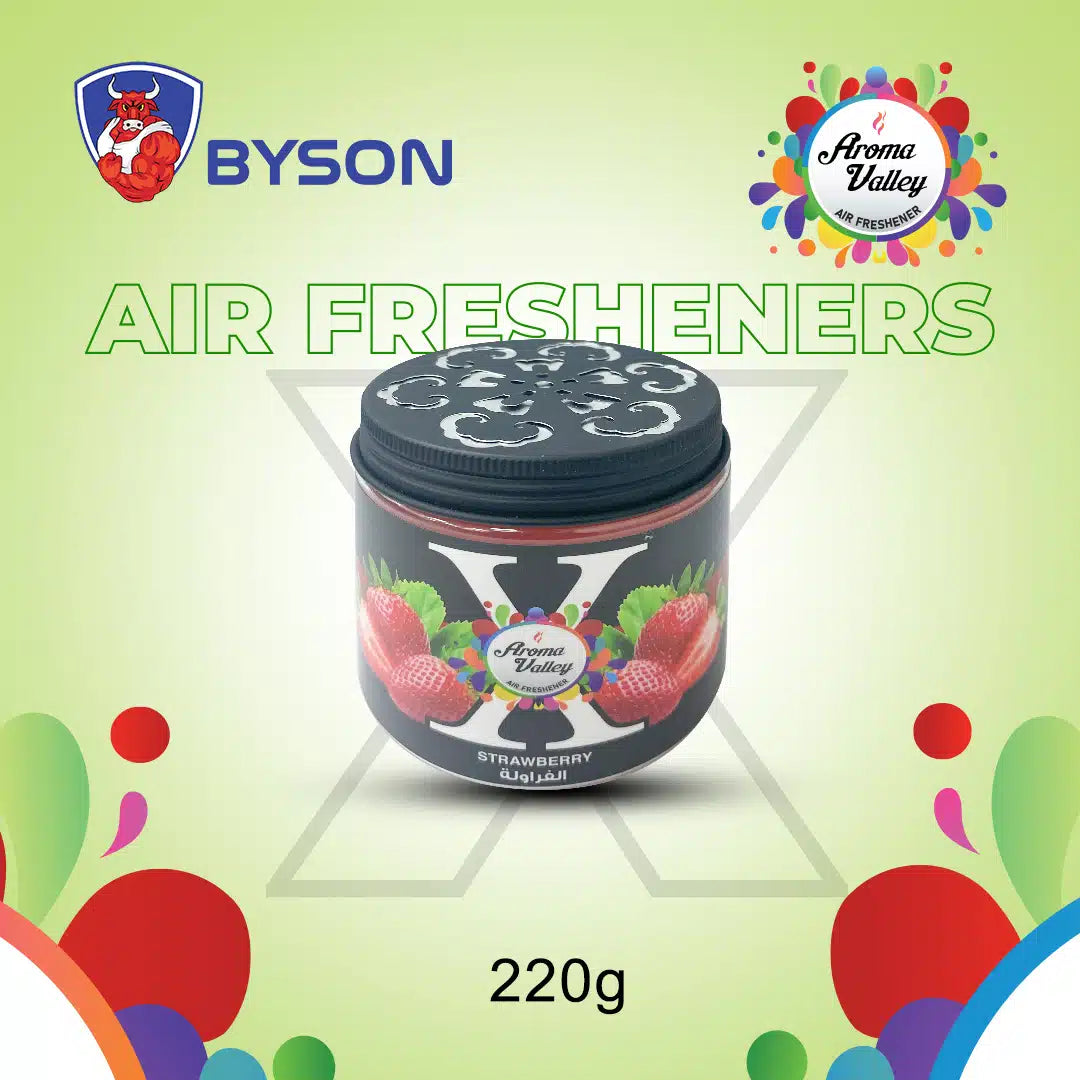 BYSON X GEL AIR FRESHENER-STRAWBERRY-LONG-LASTING FRESHNESS FOR EVERY SPACE! - Image 3