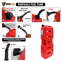 FORCE USA FLAT PLASTIC JERRY CAN- 20-Liter - Image 4