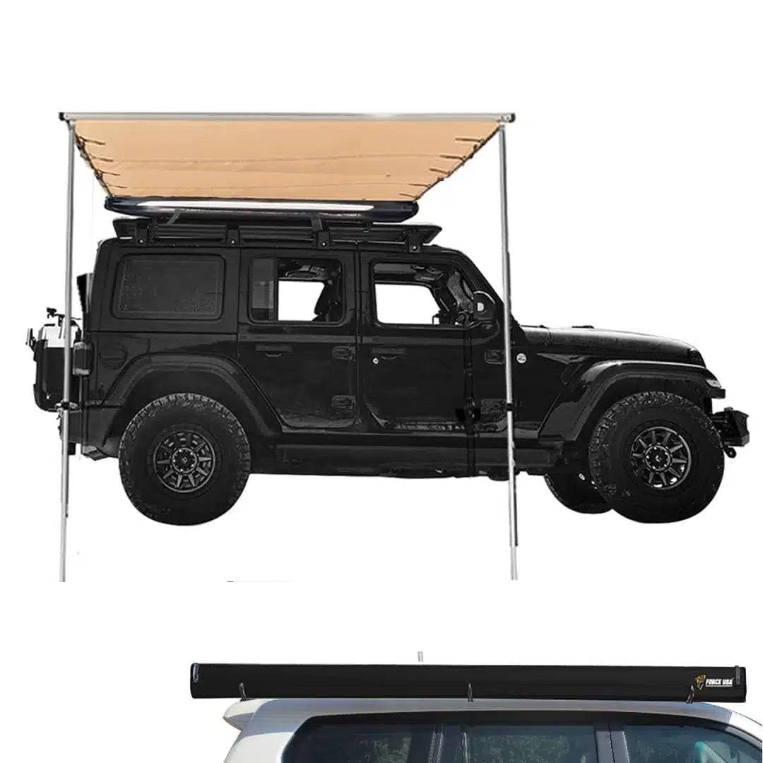 FORCE USA Hard Shell Awning Tent with Integrated LED Light (2.5x3m)