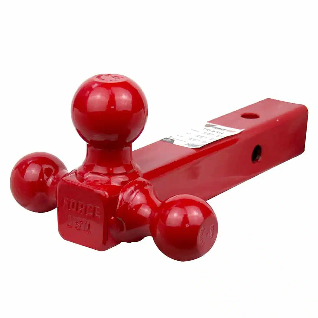 FORCE USA Tri Ball Mount with Hitch Pin-Red
