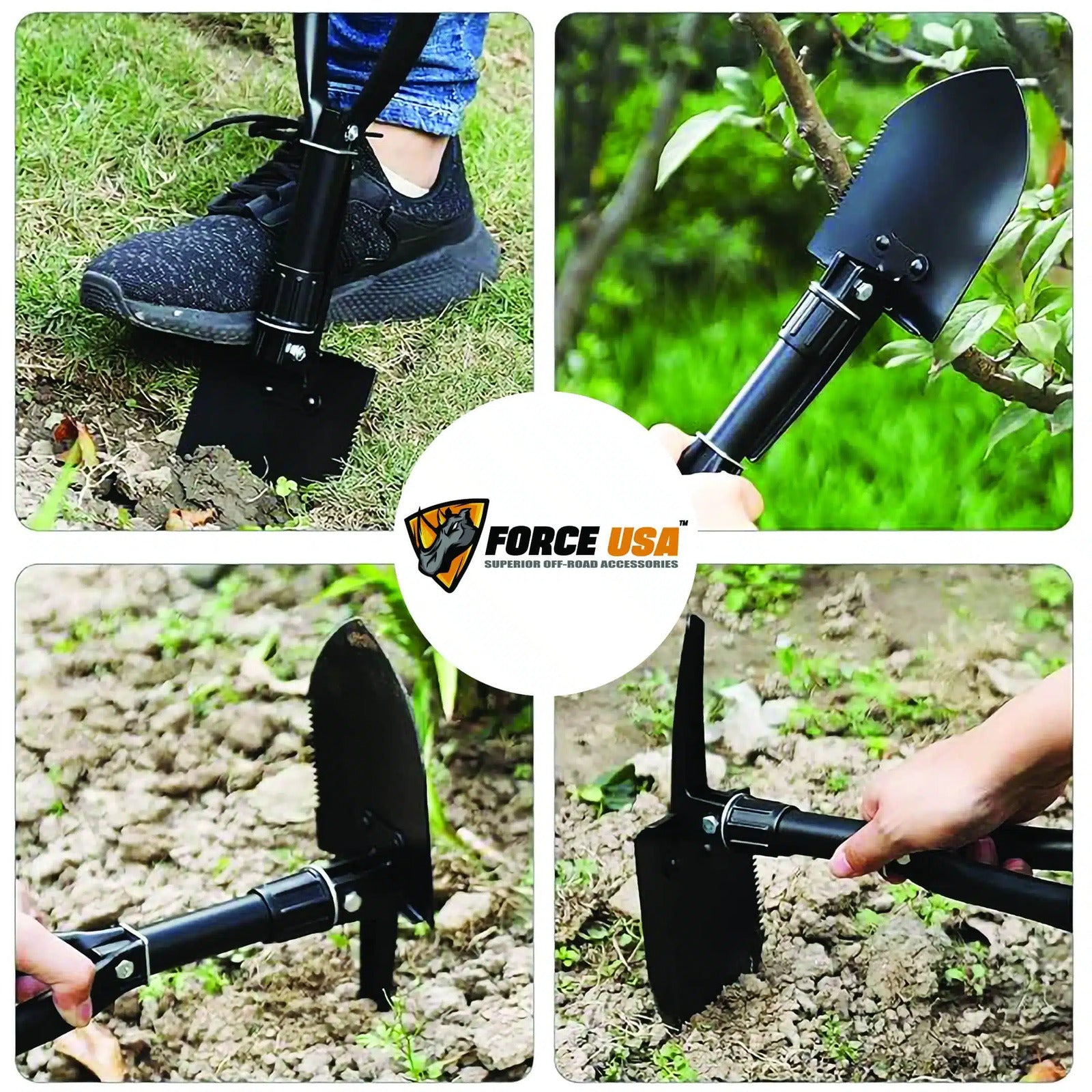 Force USA Folding Survival Shovel With Pick - 58 Cm - Image 6