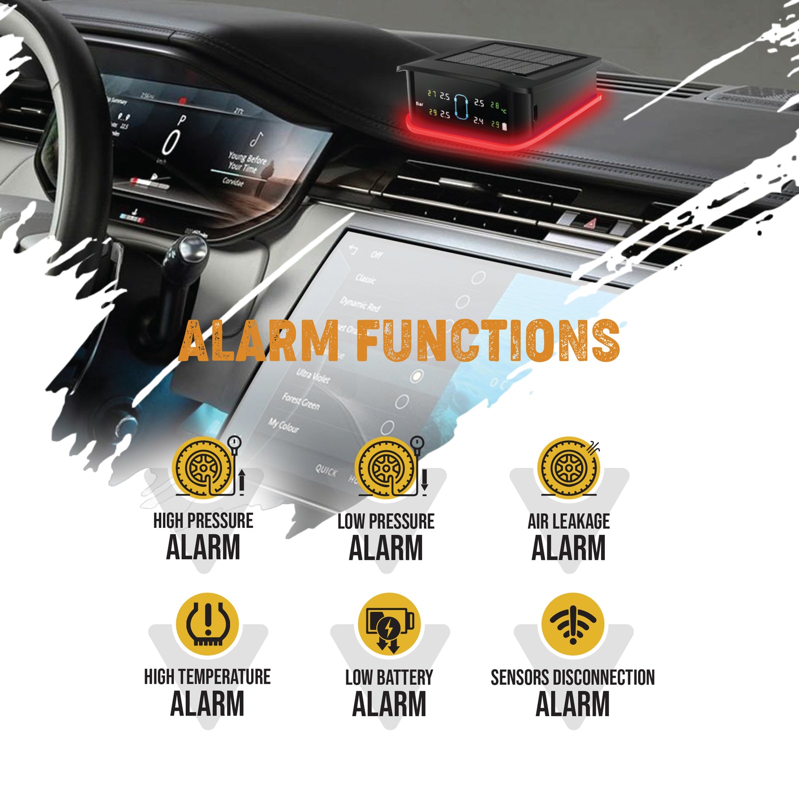Force USA Solar TPMS-Wireless Tire Pressure Monitoring System with Real-Time - Image 3