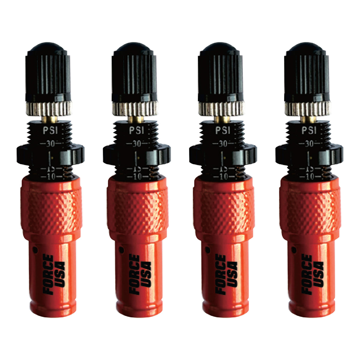 Force USA Orange Tire Deflator Set (4PCS) Quick & Accurate Pressure Control for