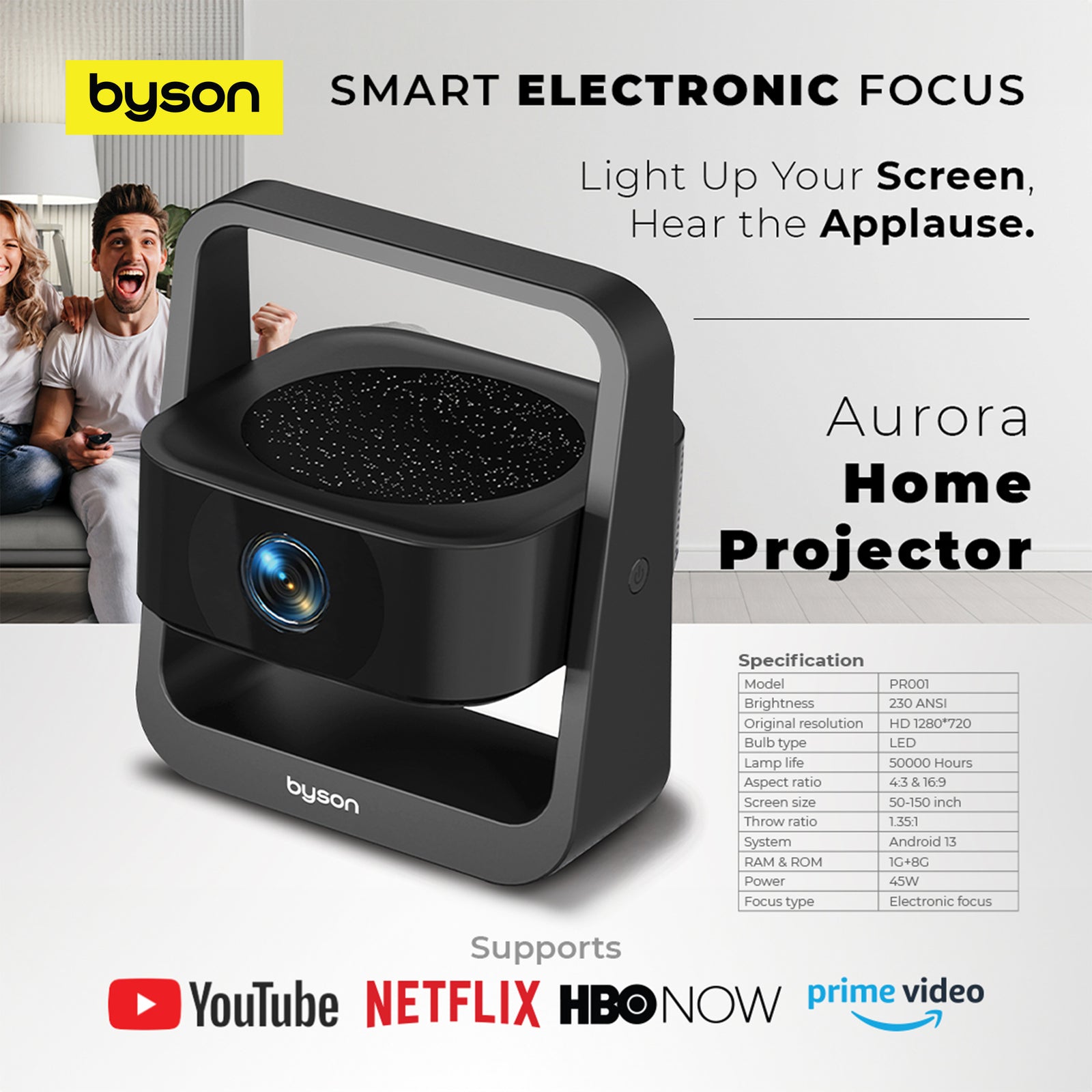 Bson Aurora Smart Home Projector 5G WiFi - Image 6