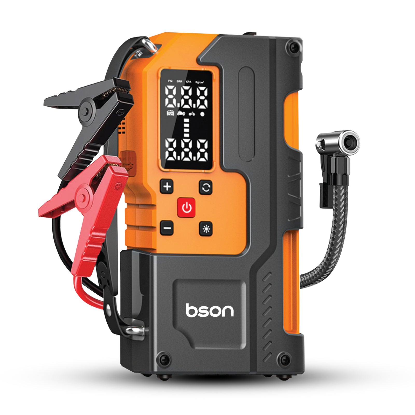 Bson Turbo Jump Starter with Air Inflator – 6-in-1 Emergency Kit