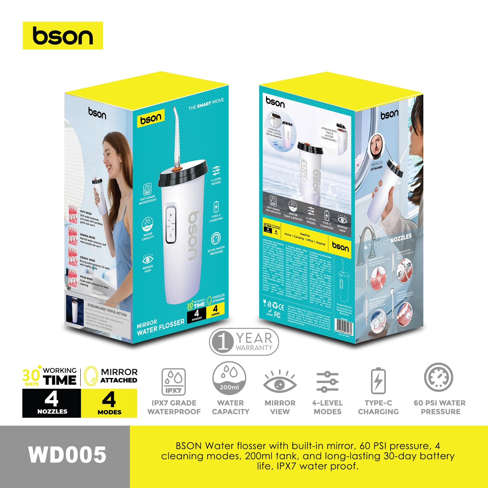 BSON Water flosser with built-in mirror - Image 2