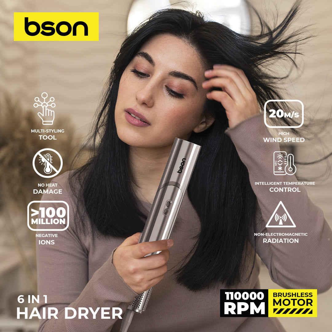 Bson 6-in-1 Professional Hair Dryer & Styler – 110 - Image 3